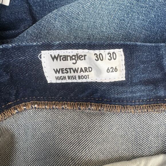Wrangler Westward 626 Jeans 30x30 NWT High Rise Boot Cut Western Med Wash Casual - Picture 8 of 11